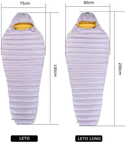 Goose Down Sleeping Bag Outdoor Camp Ultra Dry White Mummy Type Sleeping Gear Water Repellent Down Sleeping Bag