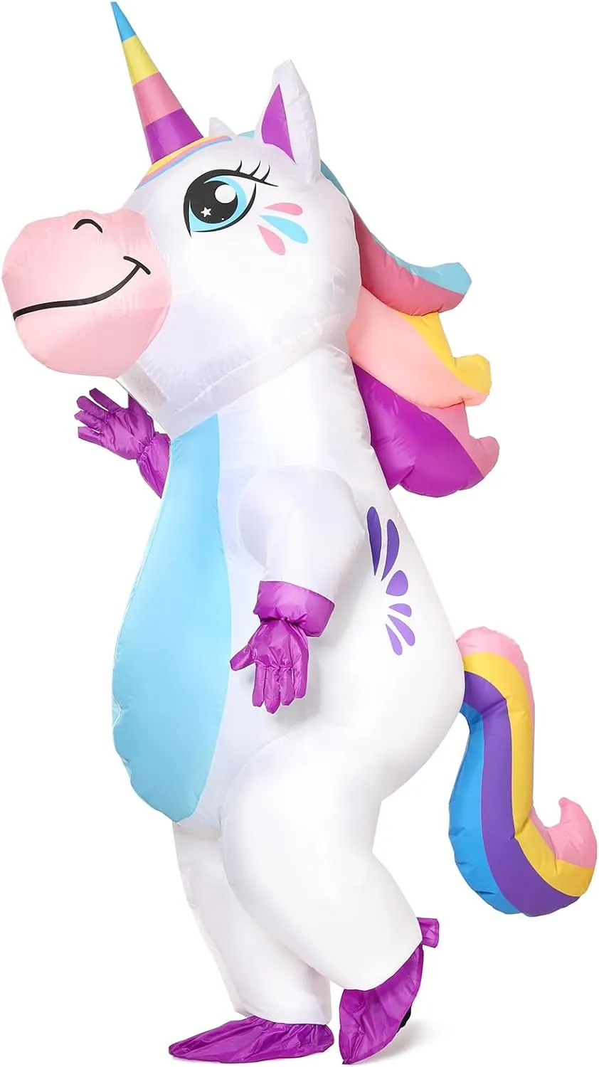 Gootus Inflatable Unicorn Costume for Adult - Funny Halloween Inflatable Costumes for Men Women, Blow Up Costume for Halloween Party Cosplay