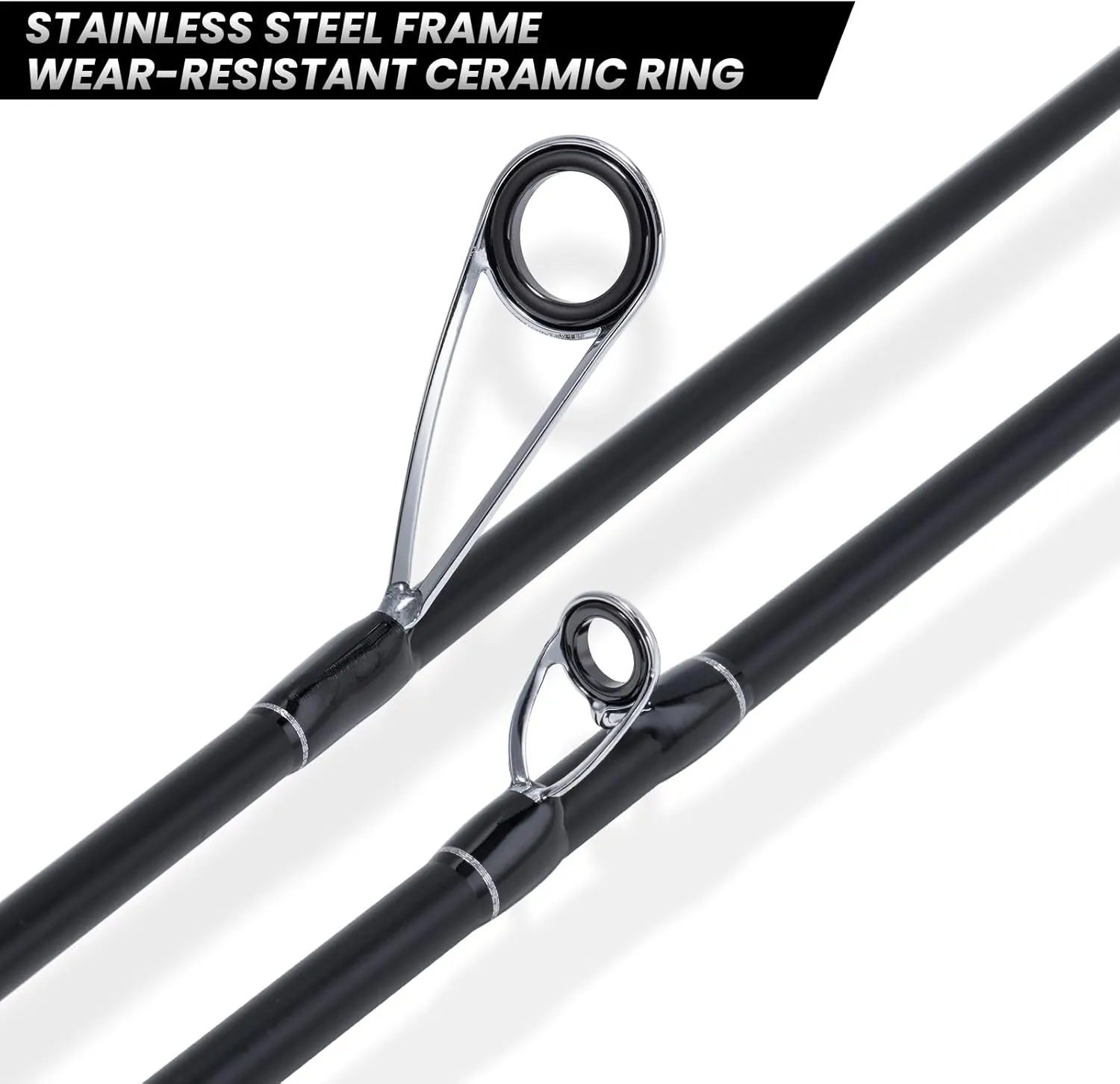 Goture 2-Piece Spinning Rod - Carbon Fiber Ultralight Spinning and Casting Rod, Medium Light, Ideal for Bass, Trout, Crappie Fishing