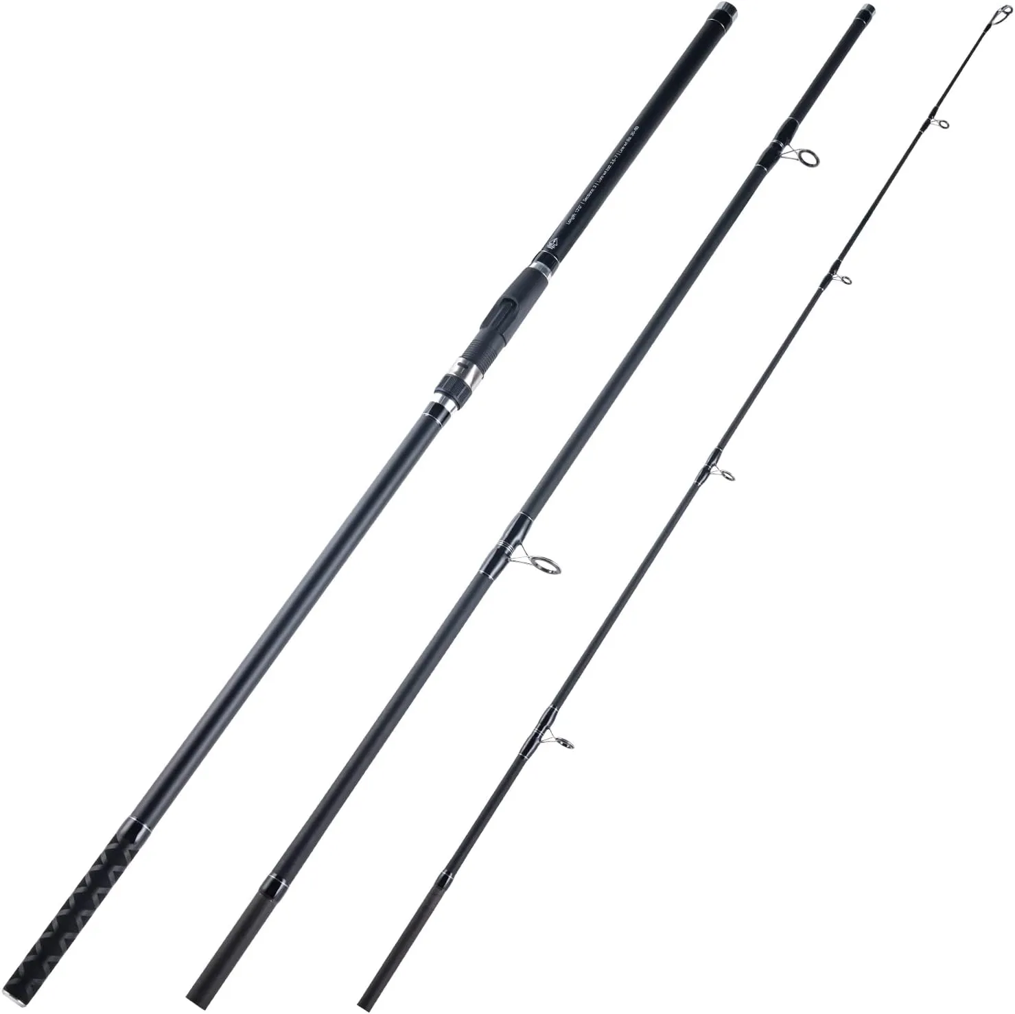 Goture Surf Spinning Fishing Rod 3-Piece Portable Carbon Fiber Travel Surf Rod Saltwater Spinning Rod 12FT/13FT/14FT