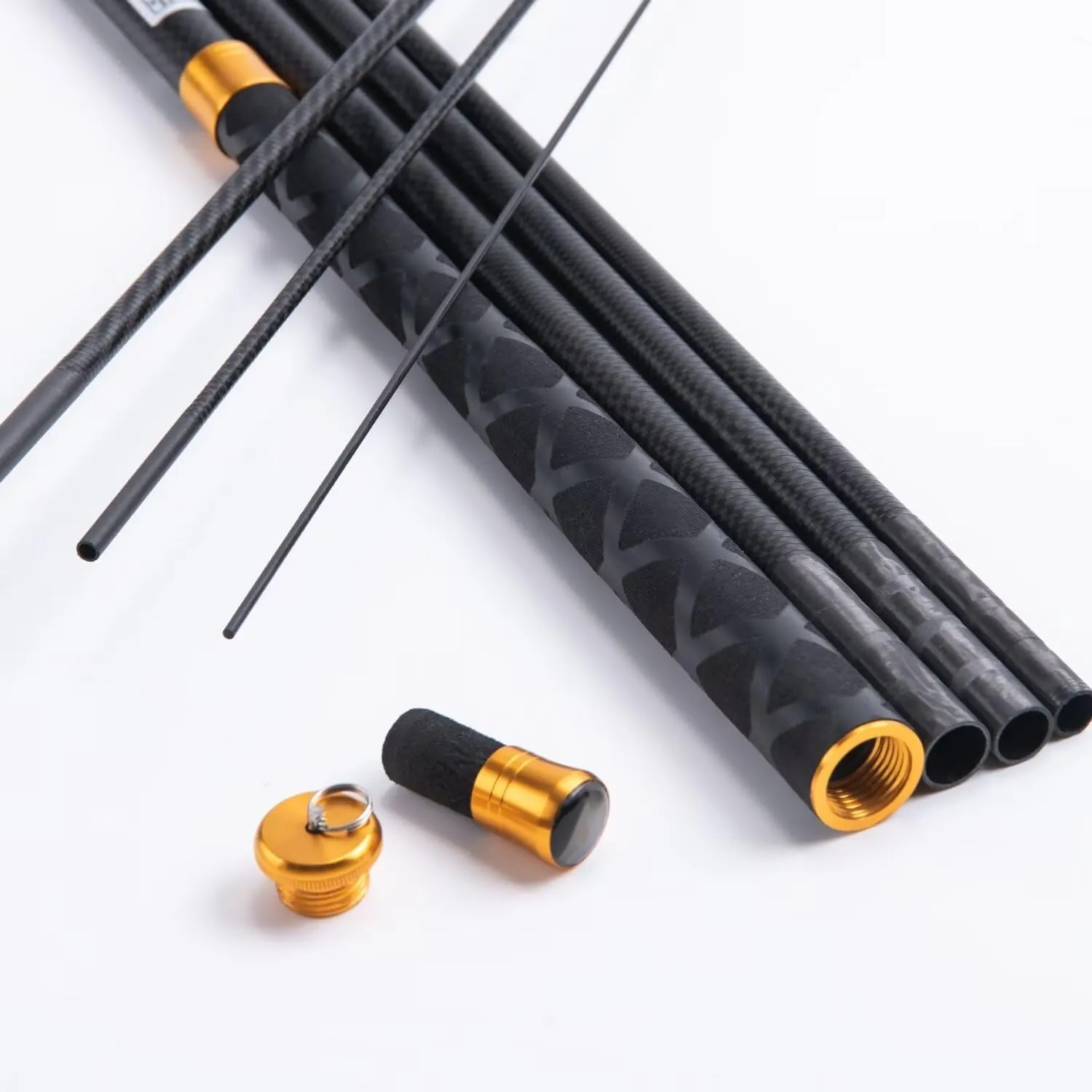 Goture Tenkara Fishing Rod Kit, Telescopic Portable Collapsible Bass Crappie Catfish Rod, 30T Carbon Fiber Inshore Stream Trout Pole, Seeker Series Fishing Pole 12 14.4 18 20.3 22.7 FT with Tip Set