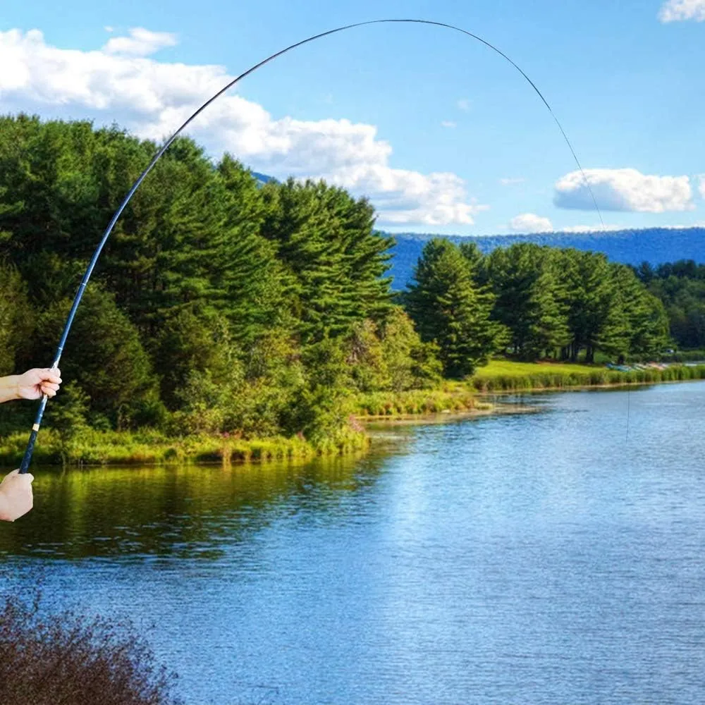 Goture//Telescopic Tenkara Fishing Rod//Ultralight Travel Fishing Rod,Portable Collapsible Bass Crappie Rod,1 Piece Carbon Fiber Inshore Stream Trout Pole 10 12 15 18 21 24 Free Tip Set(Top 3 Segment)
