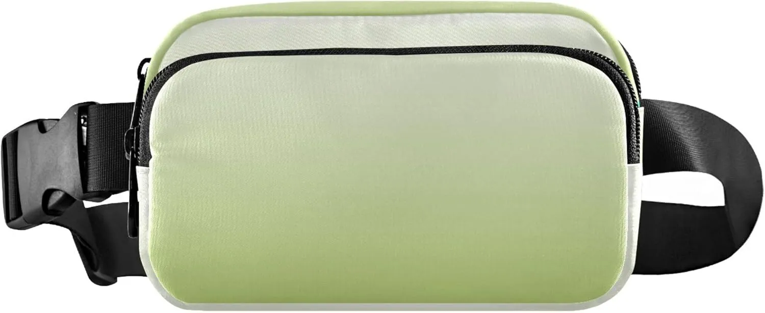 Gradient Wine Green Fanny Belt Bag Waist Packs Crossbody Bags Bum Bag for Running Hiking Travel Workout Adjustable Strap for Women Men