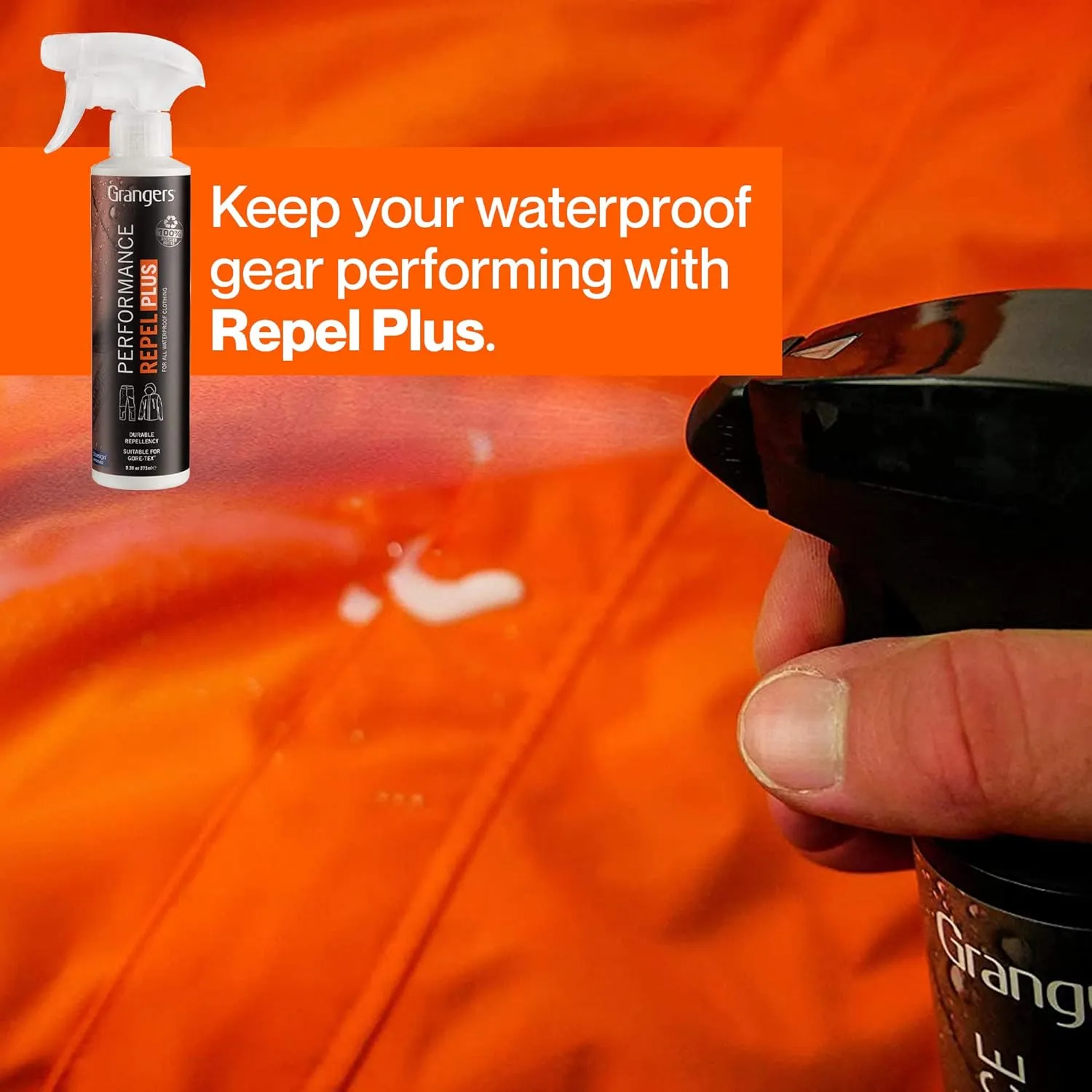 Grangers Performance Repel Plus Spray-on Waterproofing Treatment for Fabrics, 16.9 oz / 500ml