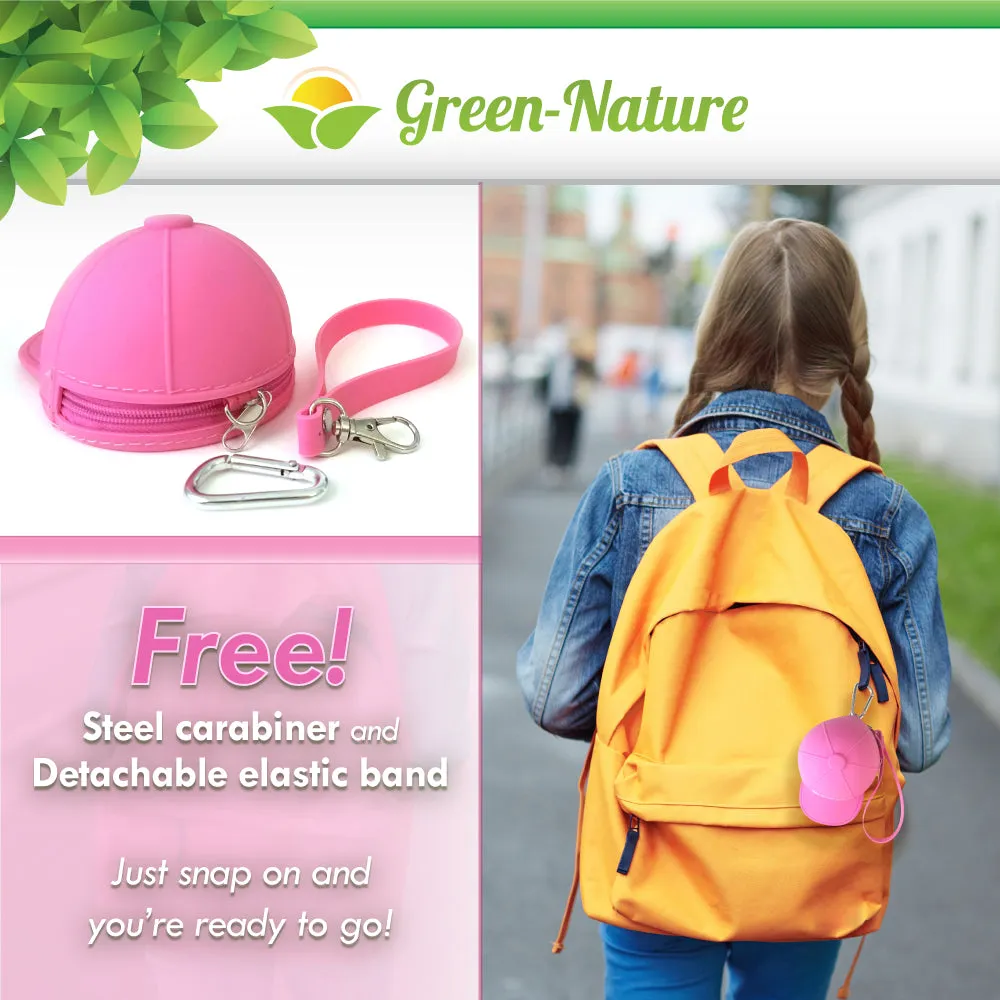 Green-Nature Mosquito Repellent Slap Bracelet , Wristband 3 Pack with Cartoon Figures Pink Hat
