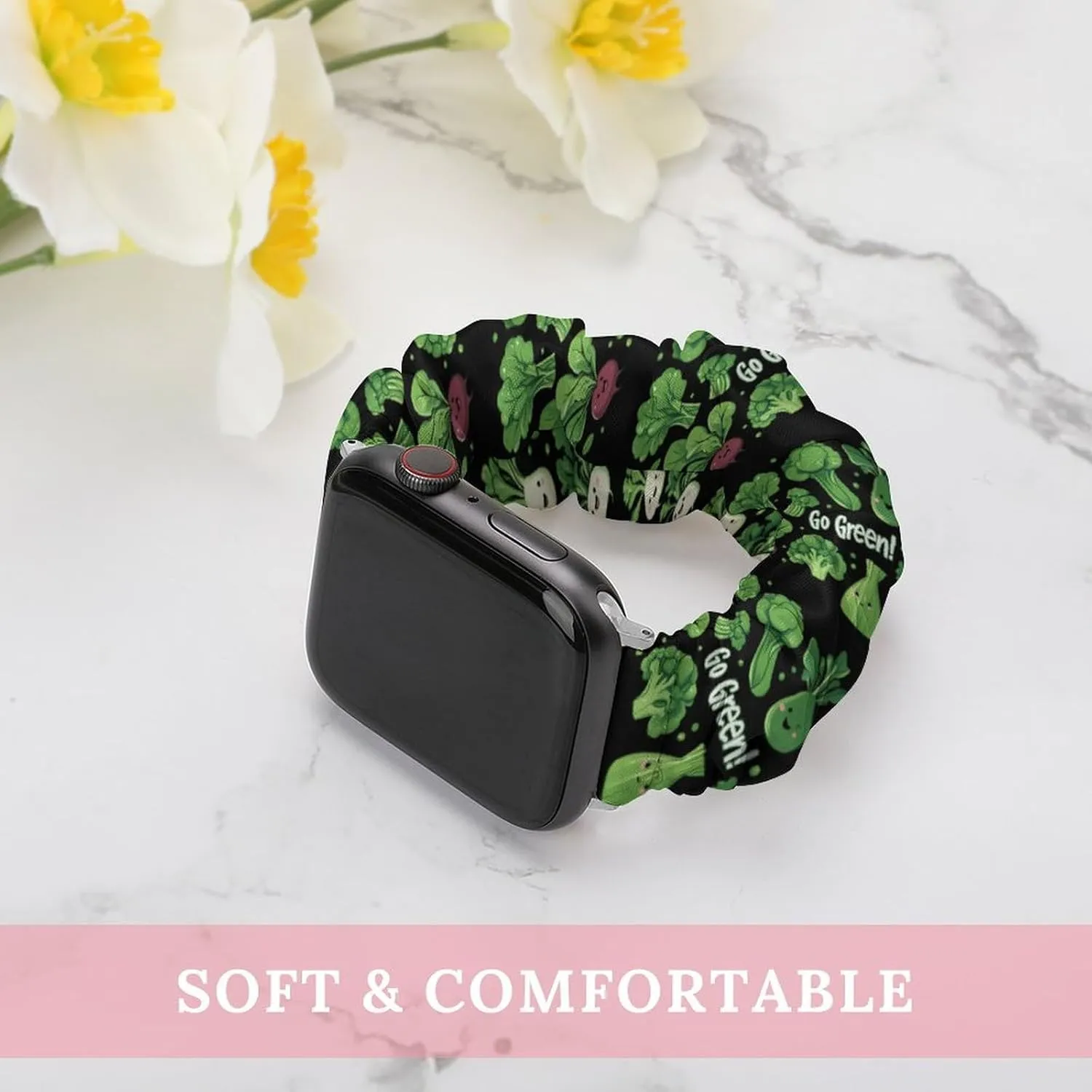 Green Vegetables Fashion Watch Strap Scrunchies Wristbands Compatible With IWatch Series