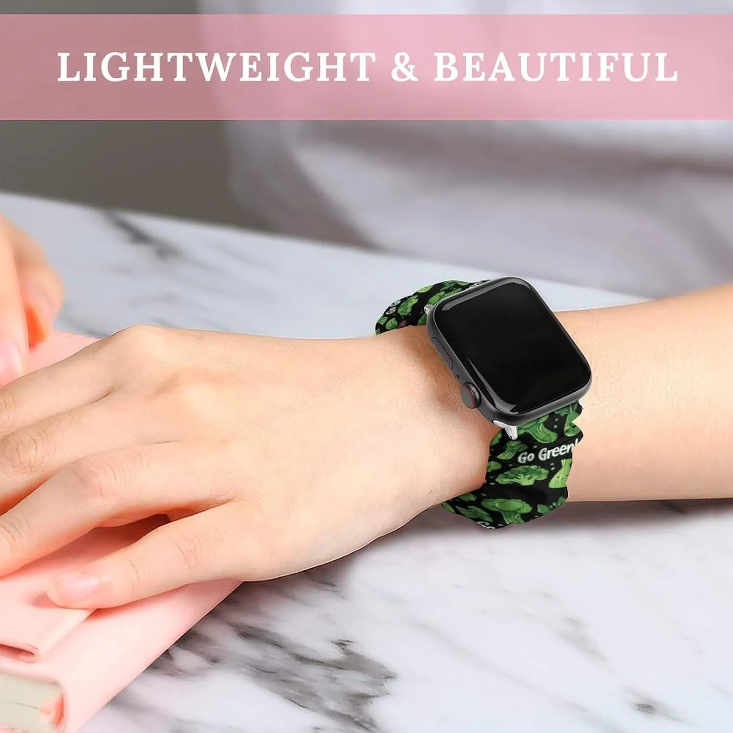 Green Vegetables Fashion Watch Strap Scrunchies Wristbands Compatible With IWatch Series