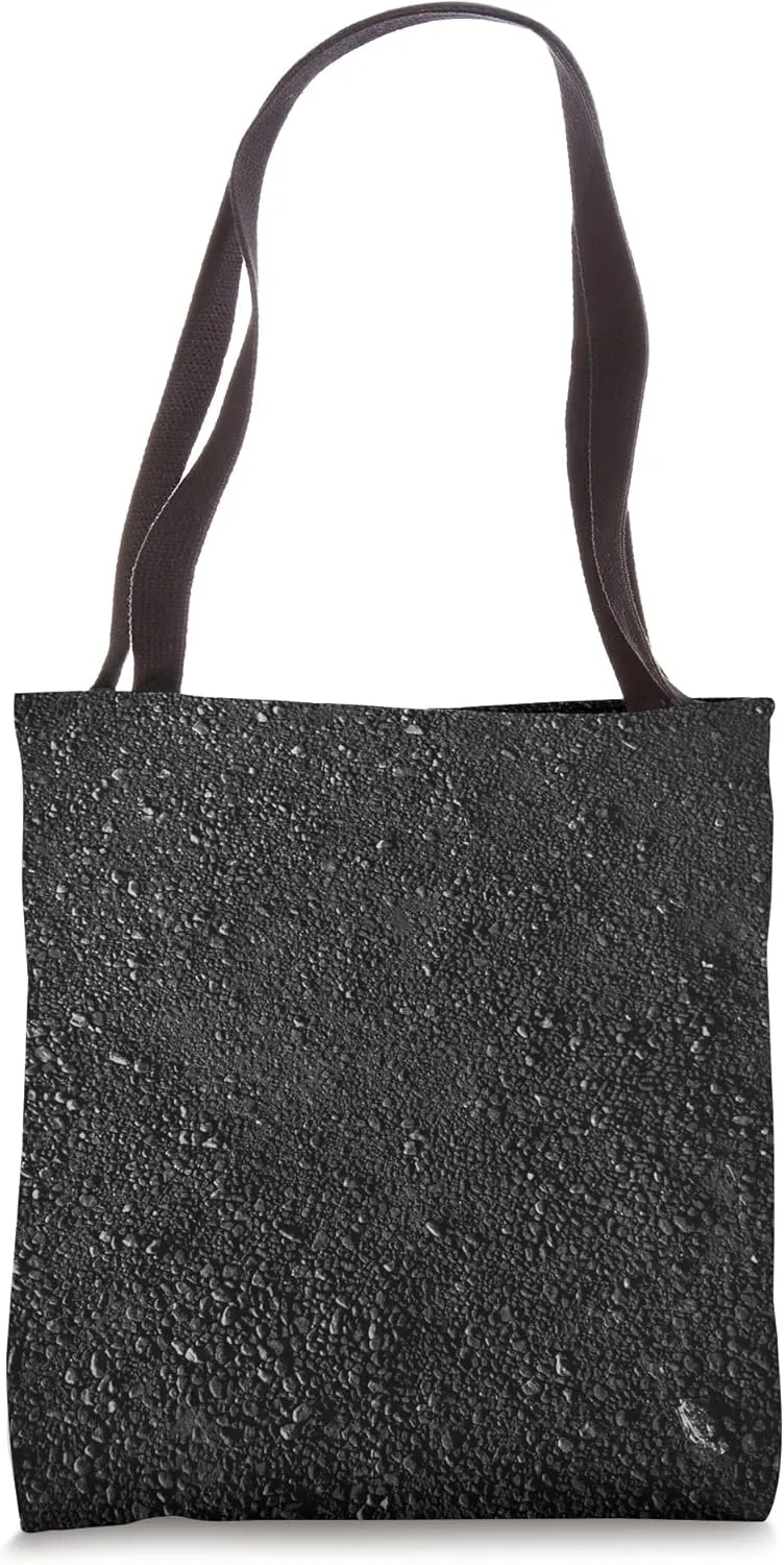 Grey Asphalt Road Tote Bag