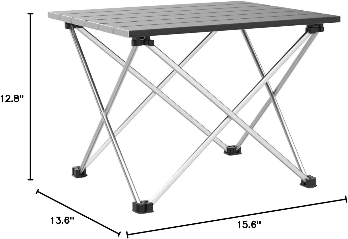 Grope Small Folding Camping Table with Aluminum Table Top, Beach Table for Sand with Carrying Bag,Prefect for Outdoor,Picnic,BBQ,Cooking,Festival