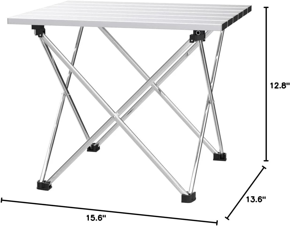 Grope Small Folding Camping Table with Aluminum Table Top, Beach Table for Sand with Carrying Bag,Prefect for Outdoor,Picnic,BBQ,Cooking,Festival