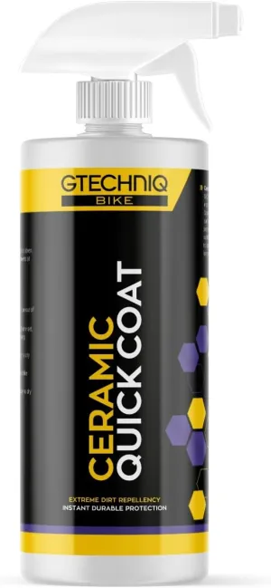 Gtechniq Bike Ceramic Quick Coat - Invisible Bicycle Paint Protection and Dirt Repellency - 500ml Spray - 6 Months Protection