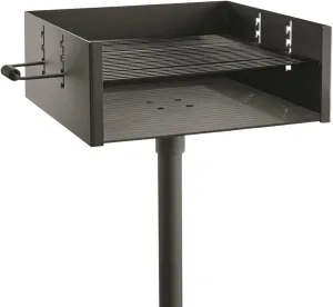 Guide Gear Heavy-Duty Park-Style Charcoal BBQ Grill for Camping, Outdoor Cooking, Backyard, Patio, Camp Grilling Barbecues, 20.5 x 20.5 x 8.25 h.