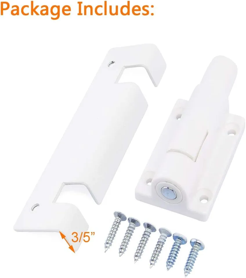 HauSun Patio Sliding Door Security Foot Lock Kick Lock, Fits on Top Rail-Childproof patio Door guardian-or Bottom Rail-Foot Operated-Keep Your Family Safe and Secure(1 Pack,White)