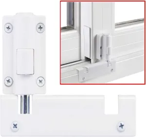 HauSun Patio Sliding Door Security Foot Lock Kick Lock, Fits on Top Rail-Childproof patio Door guardian-or Bottom Rail-Foot Operated-Keep Your Family Safe and Secure(1 Pack,White)
