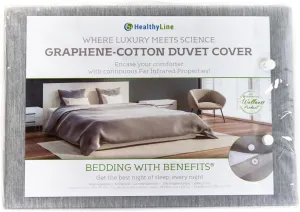 HealthyLine Bedding with Benefits Graphene-Cotton Duvet Cover - with Sleep Enhancing Health Benefits (Full)