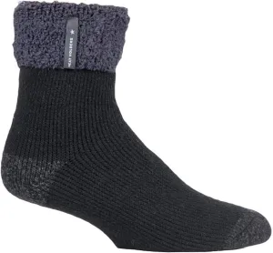 HEAT HOLDERS Mens Luxury Cozy Soft Fleece Lined Fluffy Bed Socks for Sleep