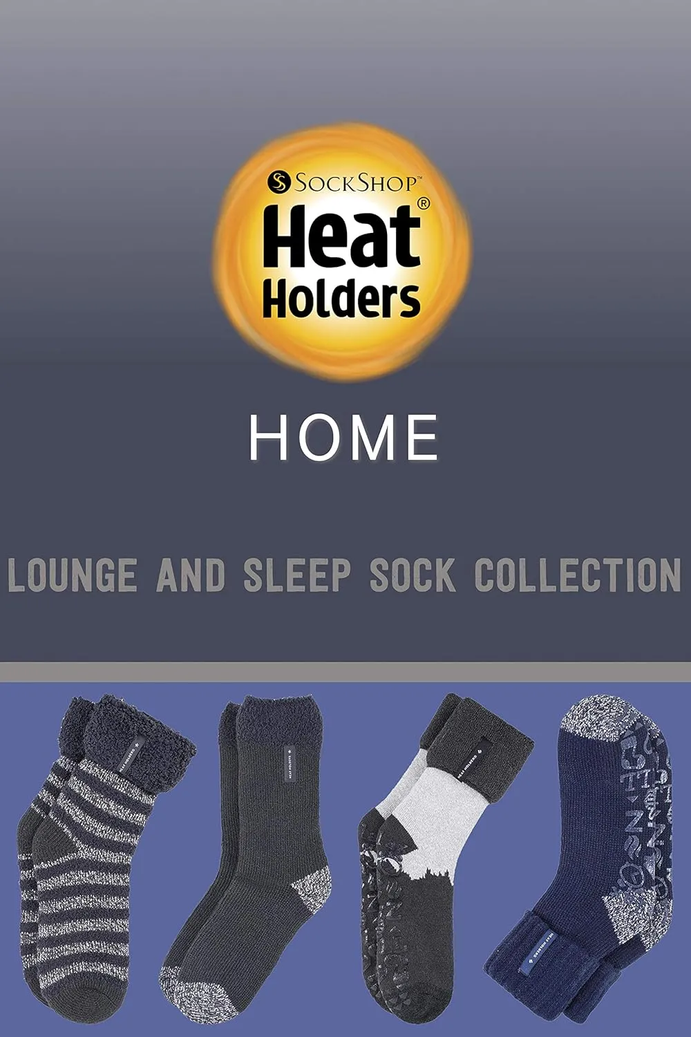 HEAT HOLDERS Mens Luxury Cozy Soft Fleece Lined Fluffy Bed Socks for Sleep
