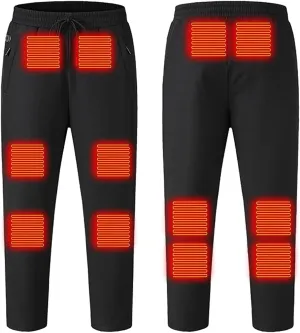 Heated Pants for Men Work Rechargeable Heating Pant Hunting Winter Snow Sweatpants Heated Clothes Fleece Insulated Camo
