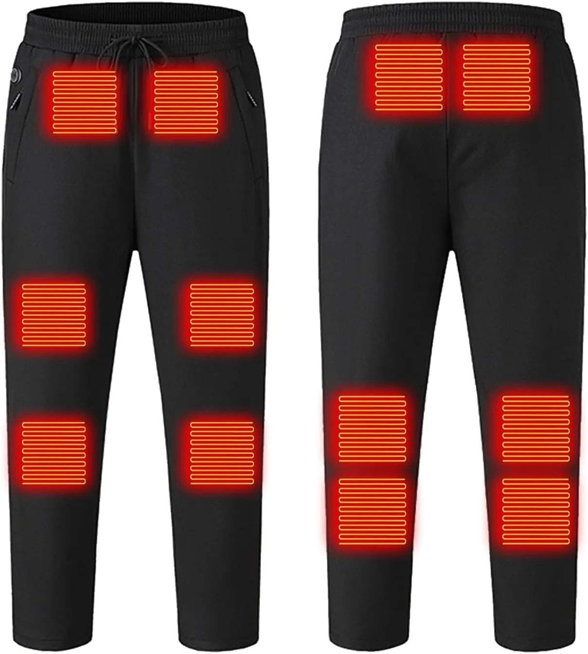 Heated Pants for Men Work Rechargeable Heating Pant Hunting Winter Snow Sweatpants Heated Clothes Fleece Insulated Camo