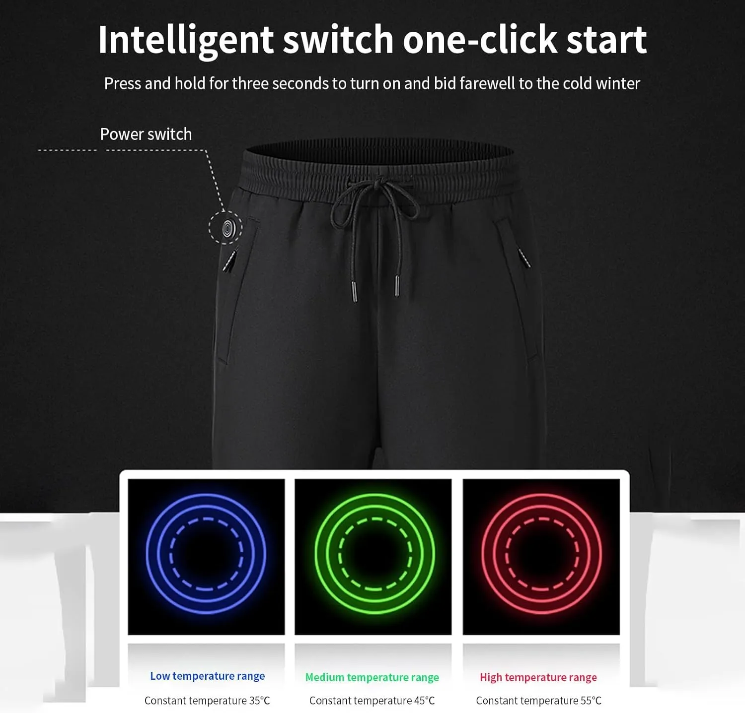 Heated Pants for Men Work Rechargeable Heating Pant Hunting Winter Snow Sweatpants Heated Clothes Fleece Insulated Camo