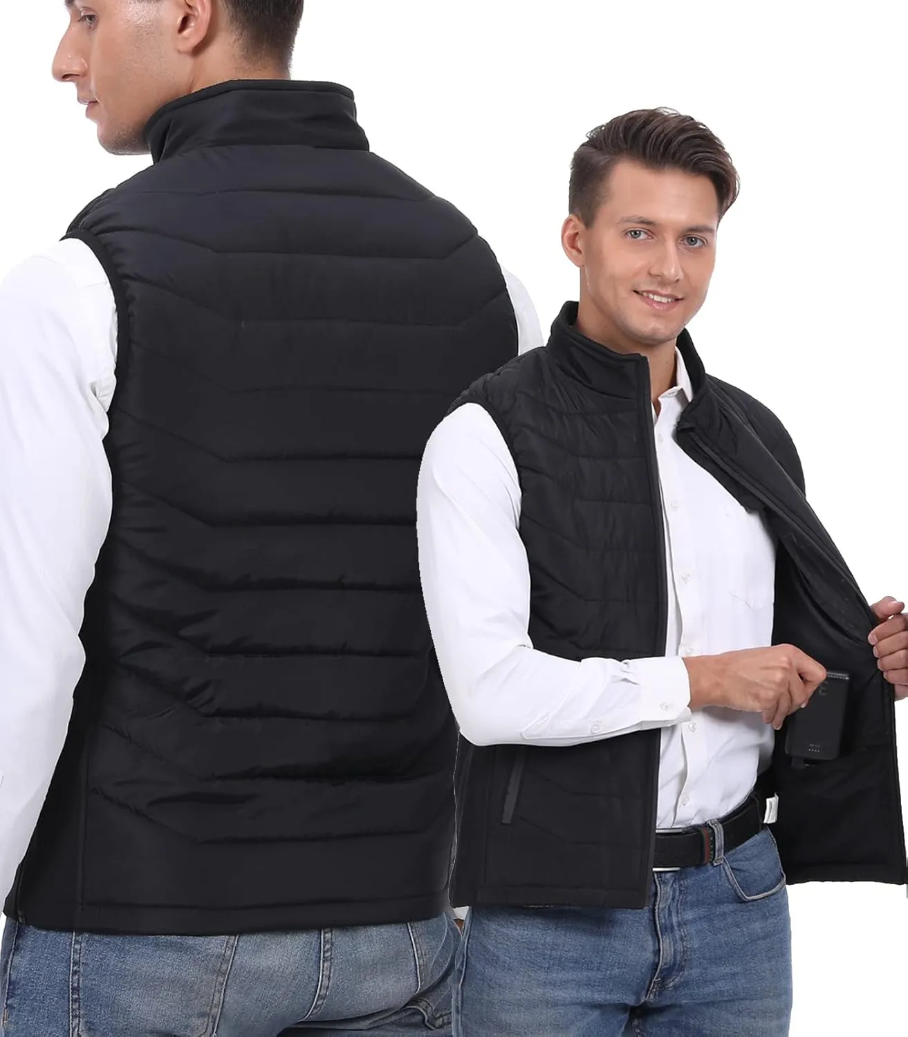 Heated Vest for Men Women - Electric Warming 11 Heating Zones Vest Size Adjustable Rechargeable USB Clothing