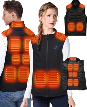 Heated Vest for Men Women - Electric Warming 11 Heating Zones Vest Size Adjustable Rechargeable USB Clothing