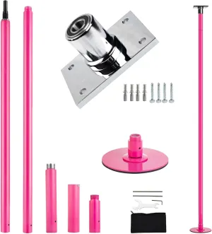 Height Adjustable Permanent Dance Pole with Fixed Plate Enhanced Safety and Stability for Home Dancing