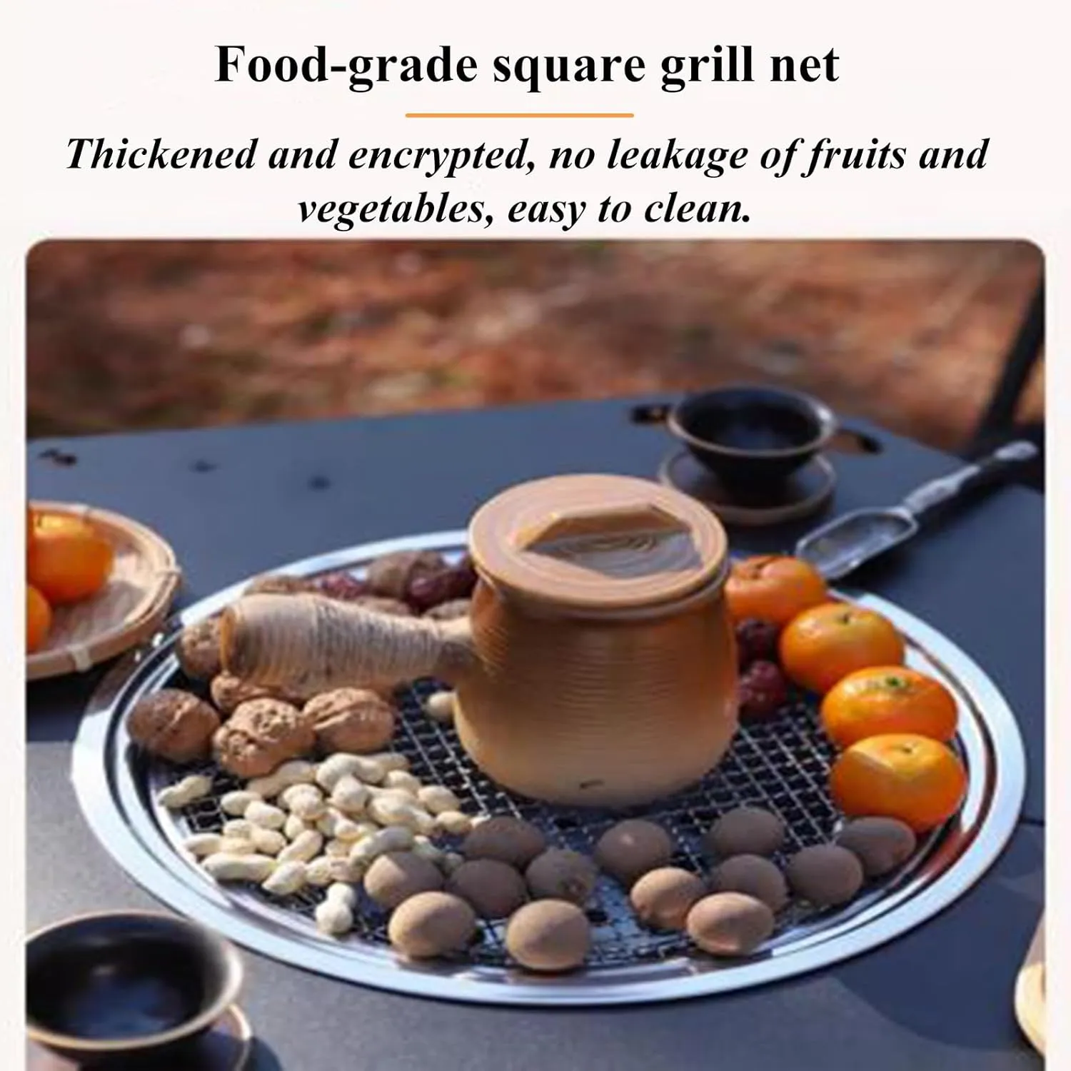 Hexagonal Hearth Camping Table Portable Picnic Table Ultralight Aluminum Camping Table Liftable Table Legs with Carry Bag