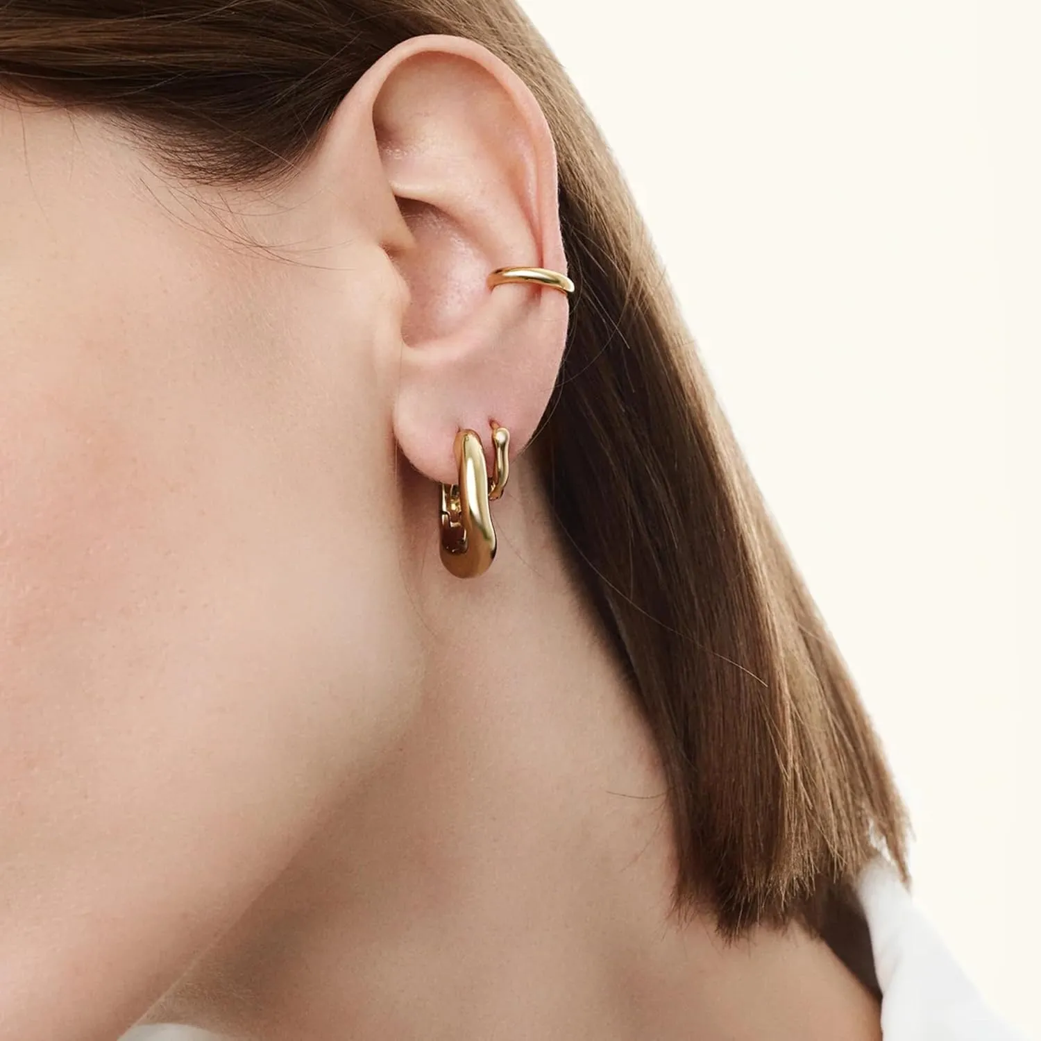 Hey Harper Hoop Earrings For Women Trendy - Lightweight Waterproof & Sweatproof Jewerly
