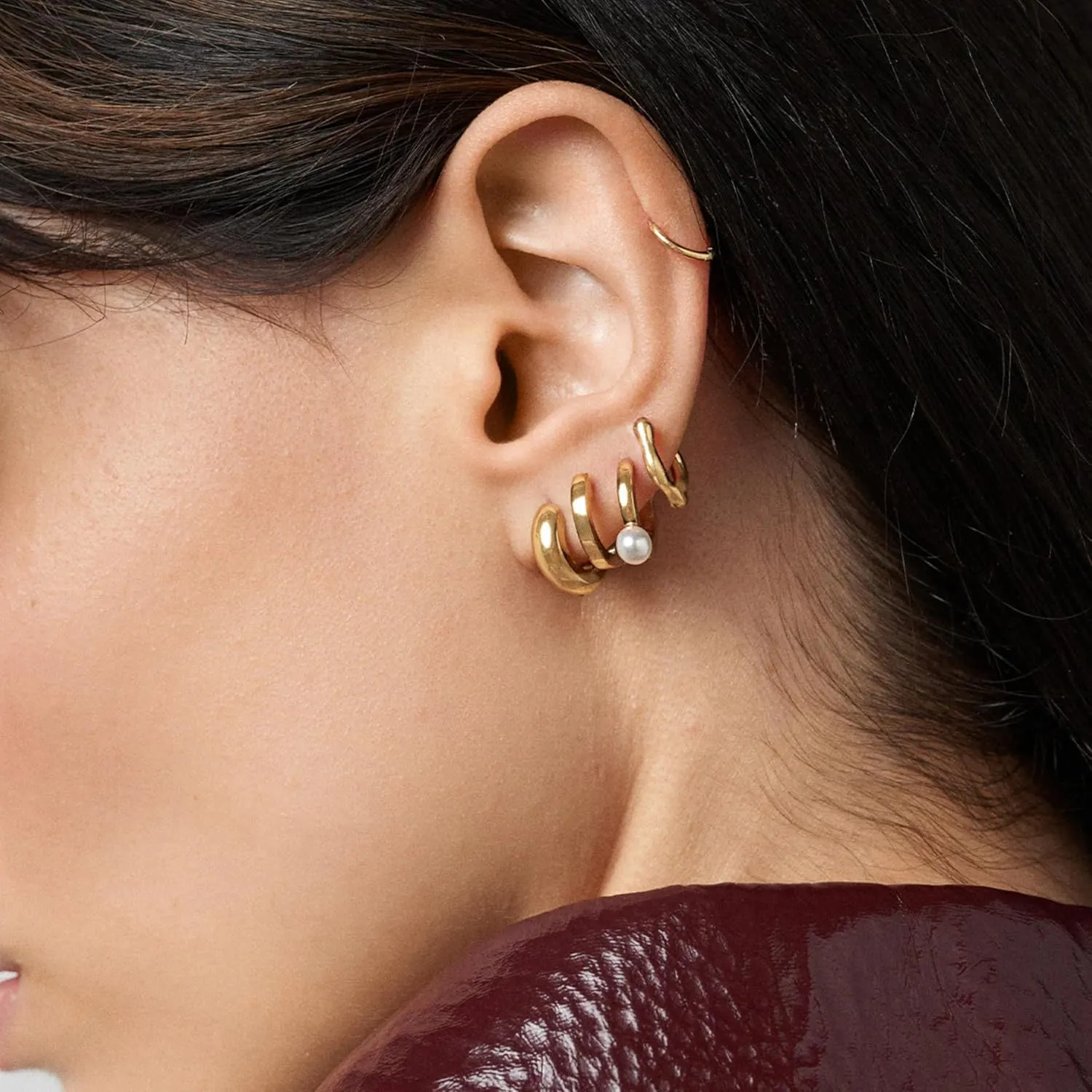 Hey Harper Hoop Earrings For Women Trendy - Lightweight Waterproof & Sweatproof Jewerly
