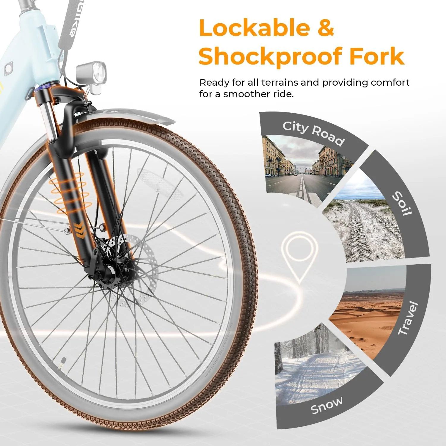 Heybike Cityscape 2.0 Electric Bike for Adults with 1000W Motor Peak,468Wh Removable Battery and up to 50Miles 24MPH,UL Certified 26" Electric Commuter Bike with 7-Speed and Front Suspension.