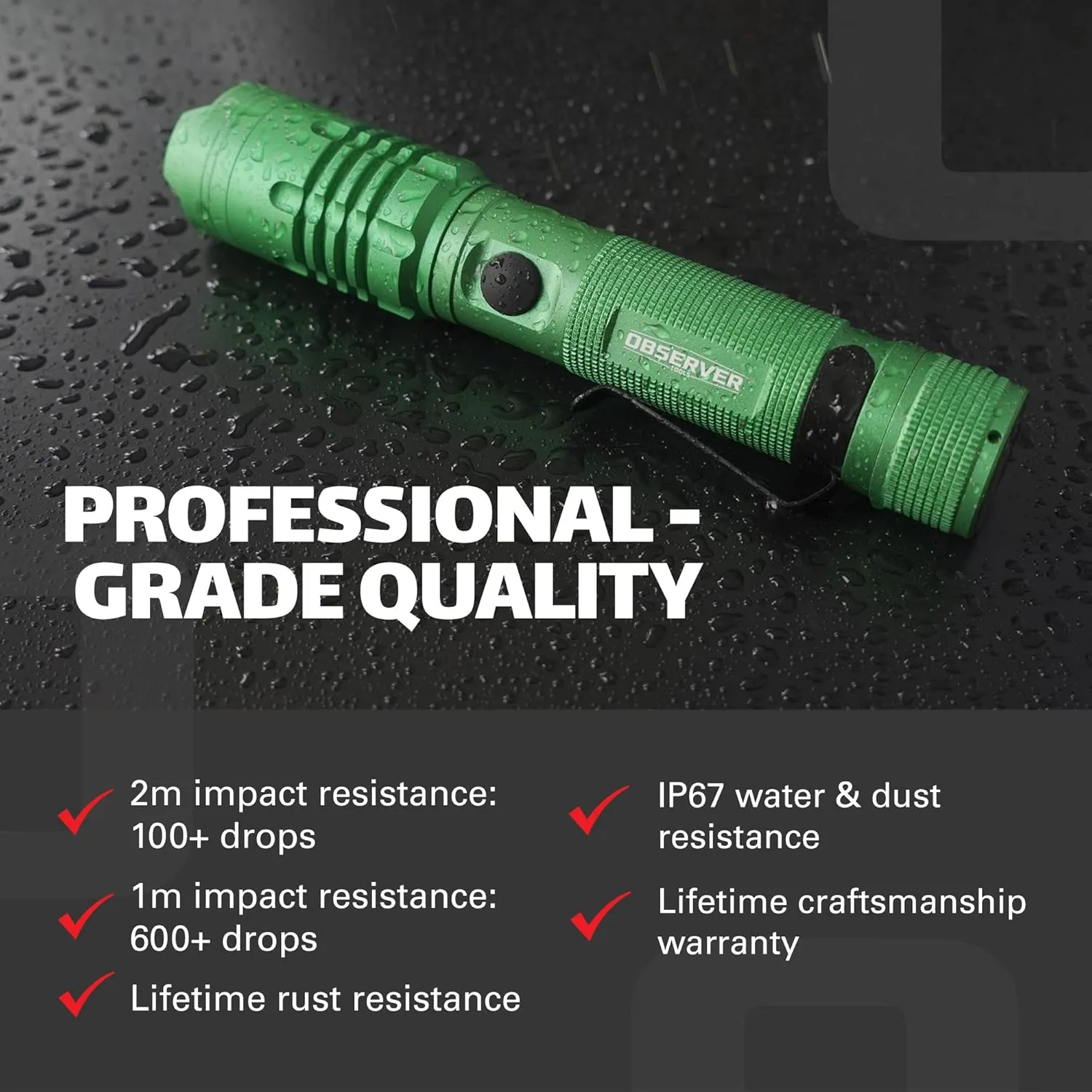 High Lumen Utility Flashlight, Rear Magnet, LED, Rechargeable, Powerbank for Phone, AAA Adapter - Tactical, Military, Police Flashlight, 1200 Super Bright Lumens