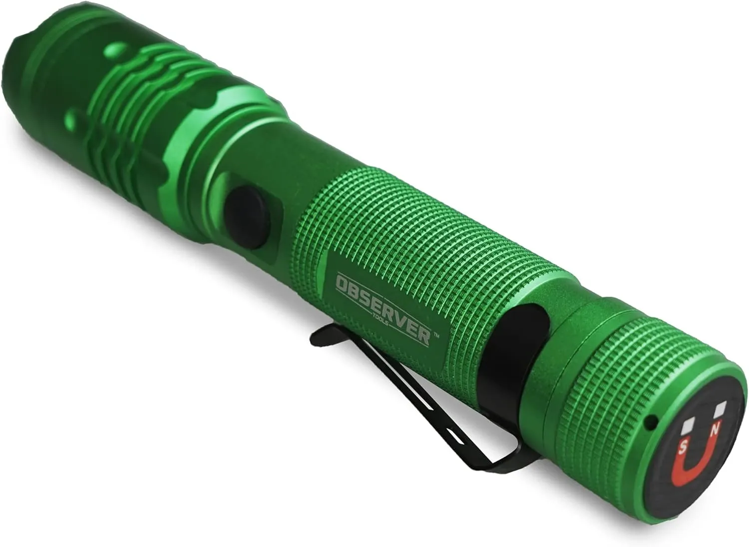 High Lumen Utility Flashlight, Rear Magnet, LED, Rechargeable, Powerbank for Phone, AAA Adapter - Tactical, Military, Police Flashlight, 1200 Super Bright Lumens