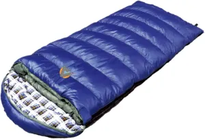High Peak USA Alpinizmo Kodiak 20 Sleeping Bag with Free Compression Sack, Blue, Over Size