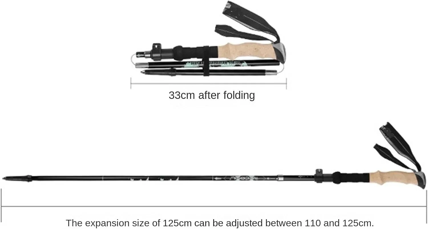 Hiking Trekking Poles Aluminum Alloy Trekking Poles Adjustable Ultralight Walking Sticks Hiking Pole for Camping Hiking Sticks for Trekking(Red)