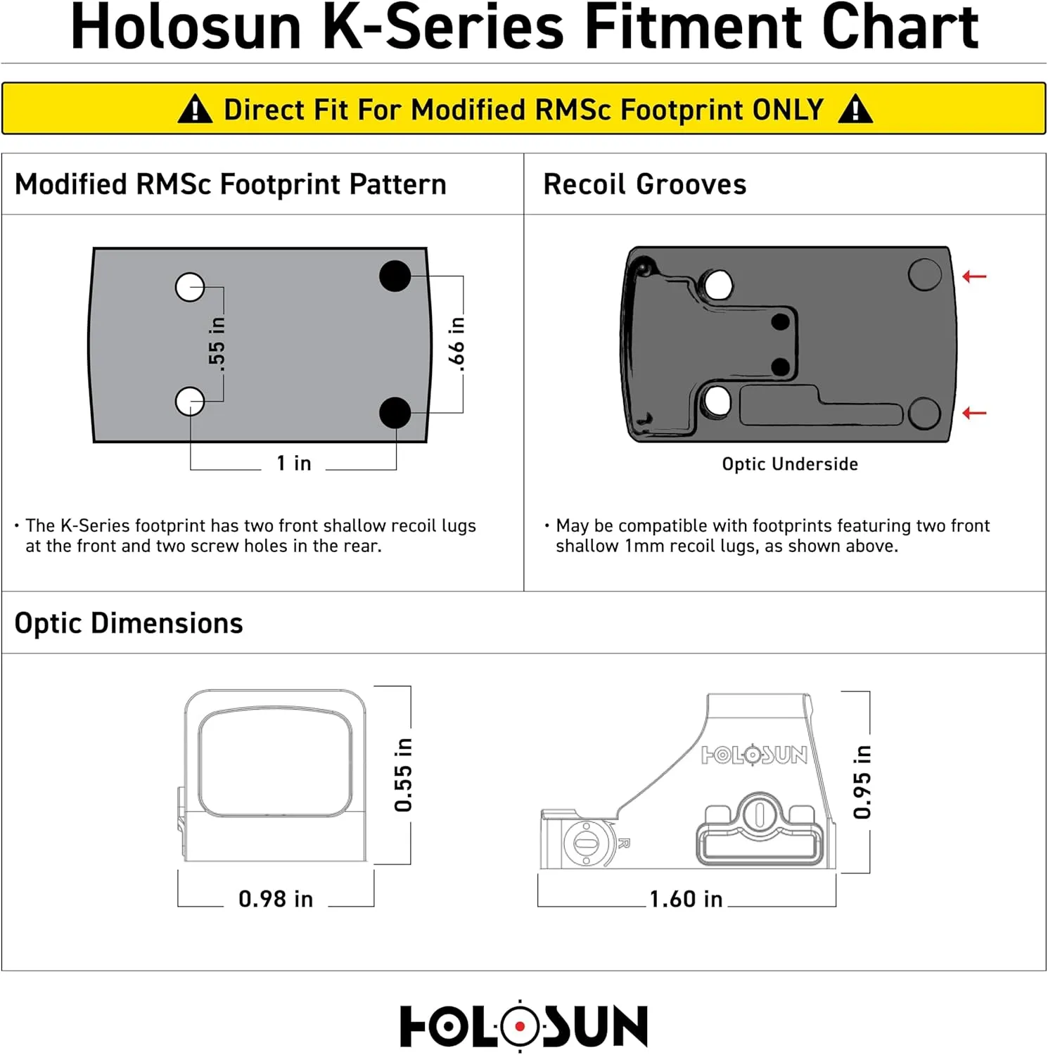 HOLOSUN HS407K X2 Red 6 MOA Dot Open Reflex Optical Sight for Subcompact Pistols - Durable Parallax Free Unlimited Eye Relief Handgun Sight with Aluminum Housing & Shake Awake Technology