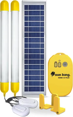 Home 40 Plus Solar Home Light with 2 Tube Lights with 5.5 W Solar Panel and Advanced Battery Control Unit, Essential for Emergency Preparedness, Heavy-Duty Design