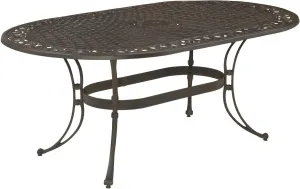 Homestyles Sanibel Black Outdoor Dining Table, Bronze, 72" Table, Sanibel