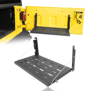 Hooke Road Tailgate Table Foldable Cargo Shelf Compatible with Jeep Wrangler TJ 97-06