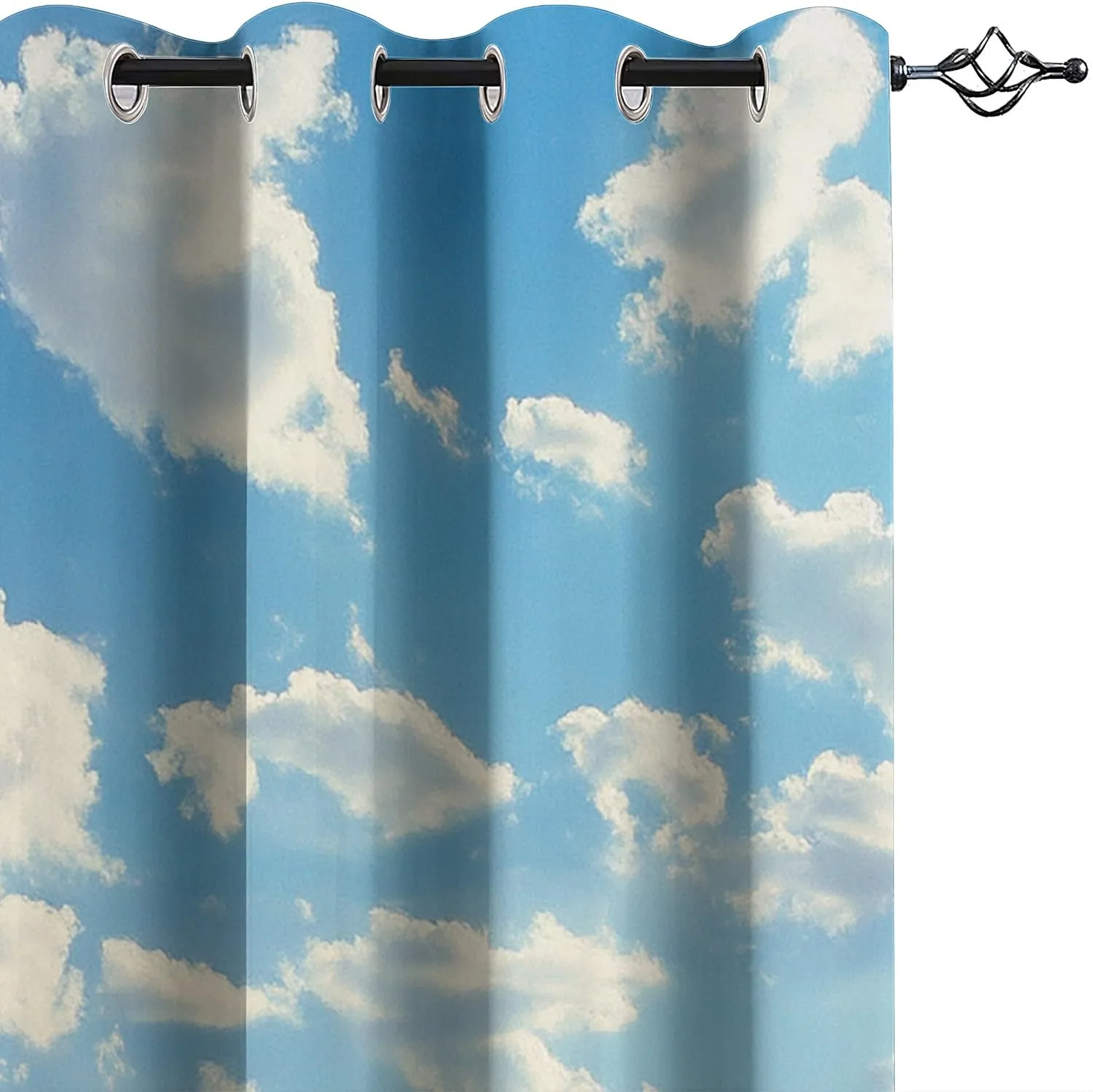 Horse Blackout Window Curtains 108 inch Long 2 Panels Grassland Running Animal Horse Black Out Curtains Thermal Insulated Grommet Window Drapes for Bedroom Living Room Kitchen, 52Wx108L