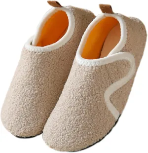 House Slippers for Women Men Warm Lightweight Fuzzy Soft Slipper Socks Non-slip Barefoot Slippers for Indoor Outdoor Home Bedroom