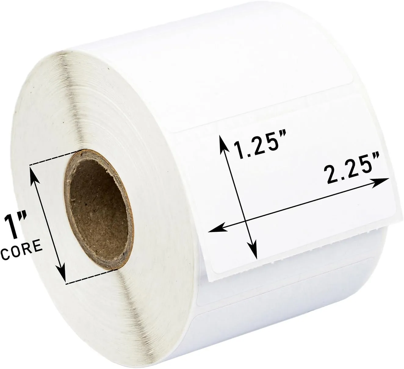 HOUSELABELS 2.25" x 1.25" Address Labels on 1" Core with Removable Adhesive Compatible with Zebra and Rollo Printers, 50 Rolls / 1,000 Labels per Roll