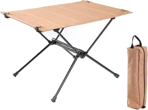 HUANGANG Outdoor Folding Table Portable Foldable Aluminum Alloy Camping Desk