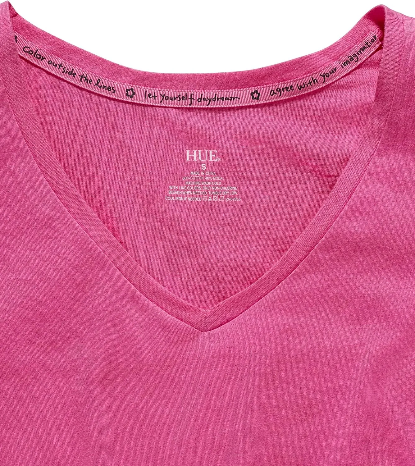 HUE Women's Sleepwell Basic Short Sleeve V-Neck T-Shirt for Lounging Or Sleeping, Made with Temperature Regulating Technology