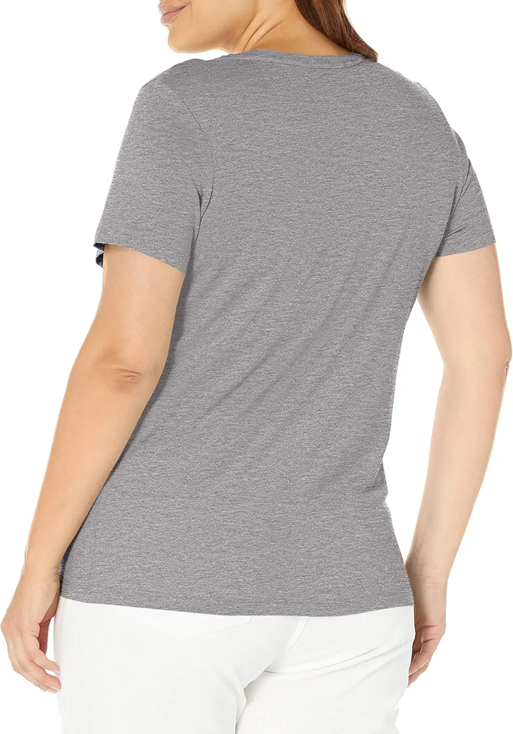 HUE Women's Sleepwell Basic Short Sleeve V-Neck T-Shirt for Lounging Or Sleeping, Made with Temperature Regulating Technology