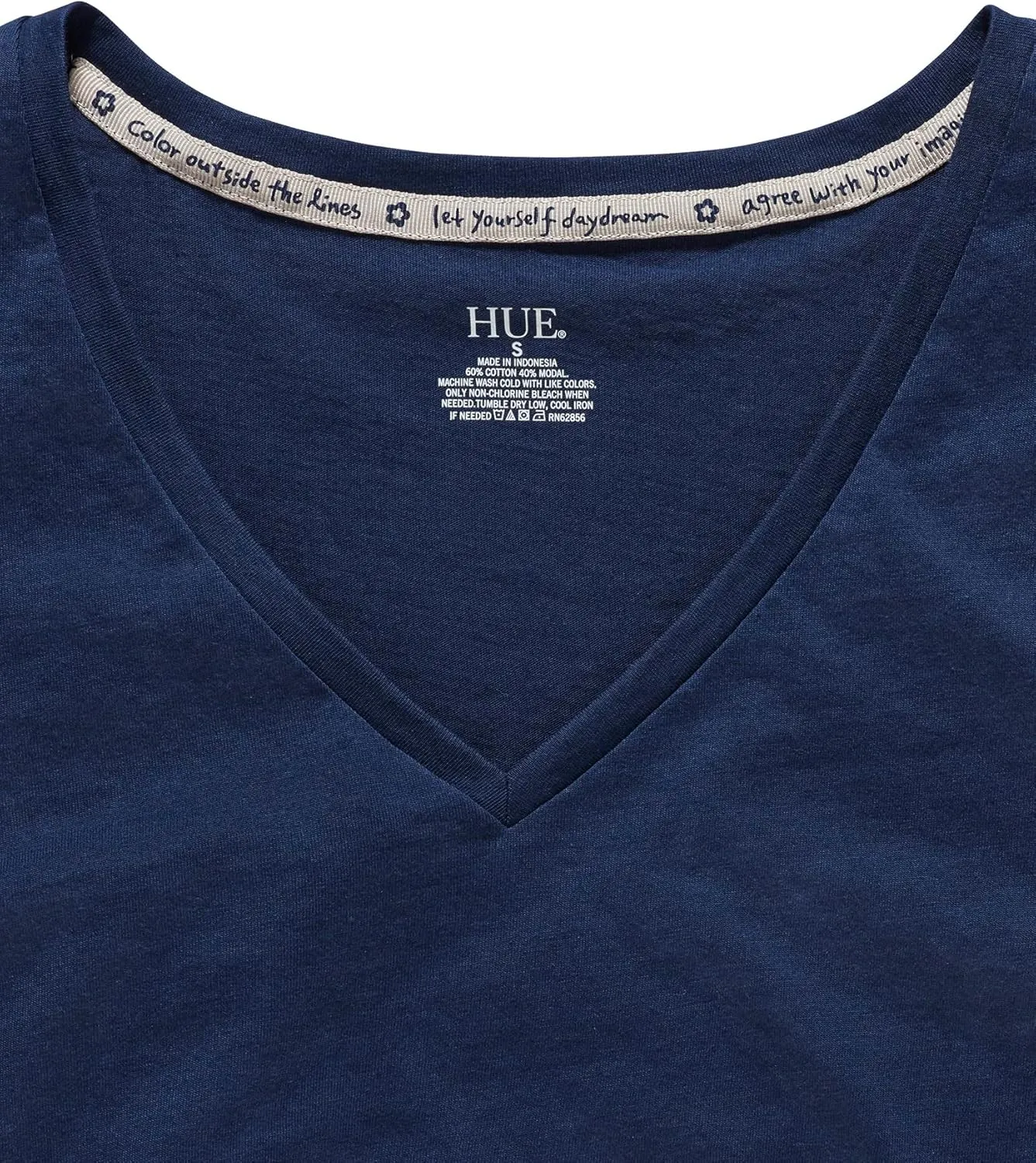 HUE Women's Sleepwell Basic Short Sleeve V-Neck T-Shirt for Lounging Or Sleeping, Made with Temperature Regulating Technology