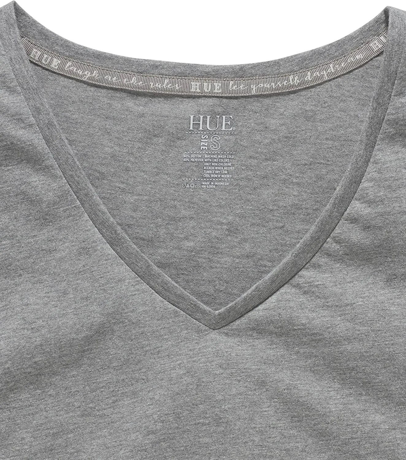 HUE Women's Sleepwell Basic Short Sleeve V-Neck T-Shirt for Lounging Or Sleeping, Made with Temperature Regulating Technology