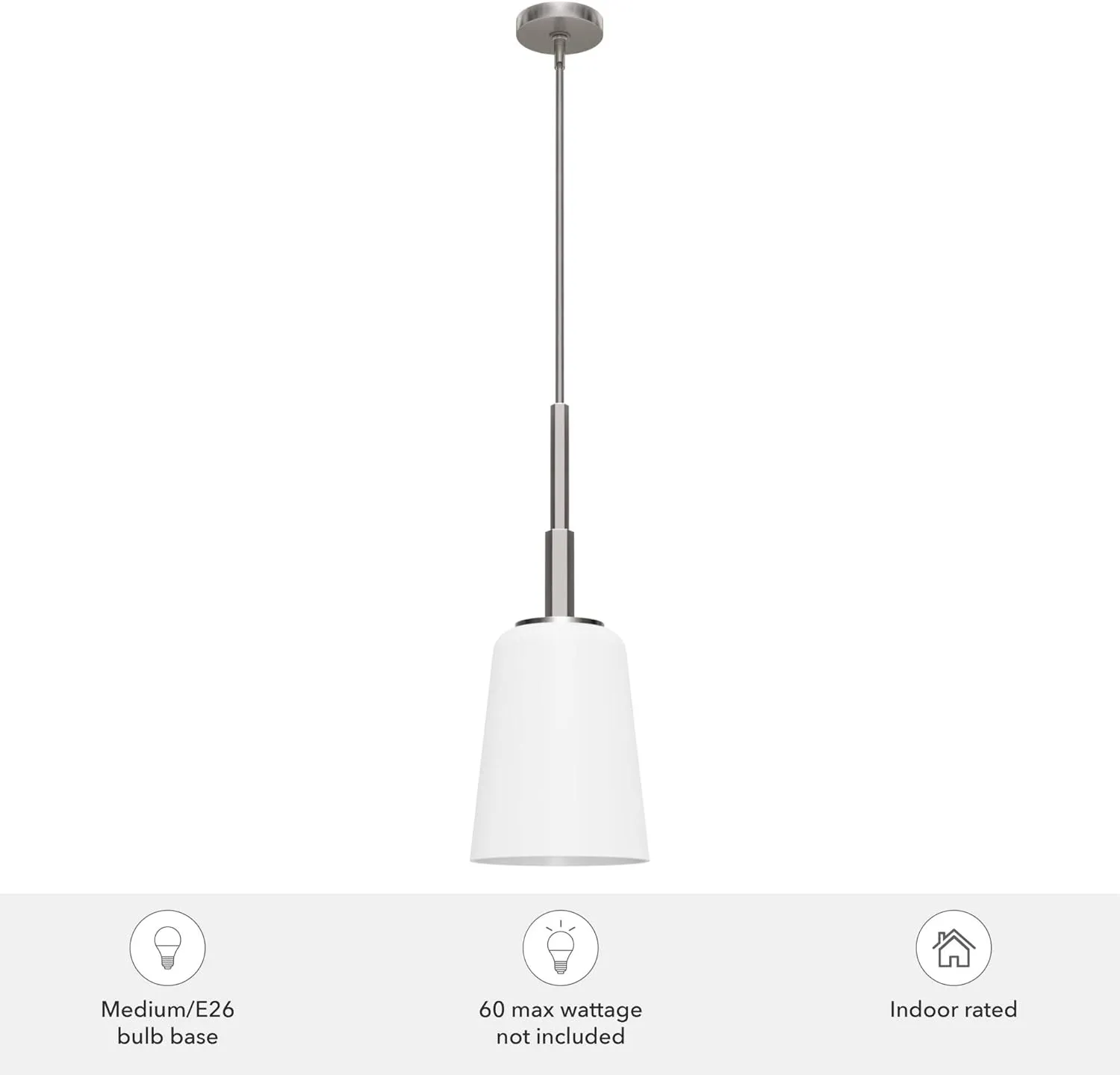 Hunter Fan Company 19885 Nolita Pendant Light, Medium, Brushed Nickel