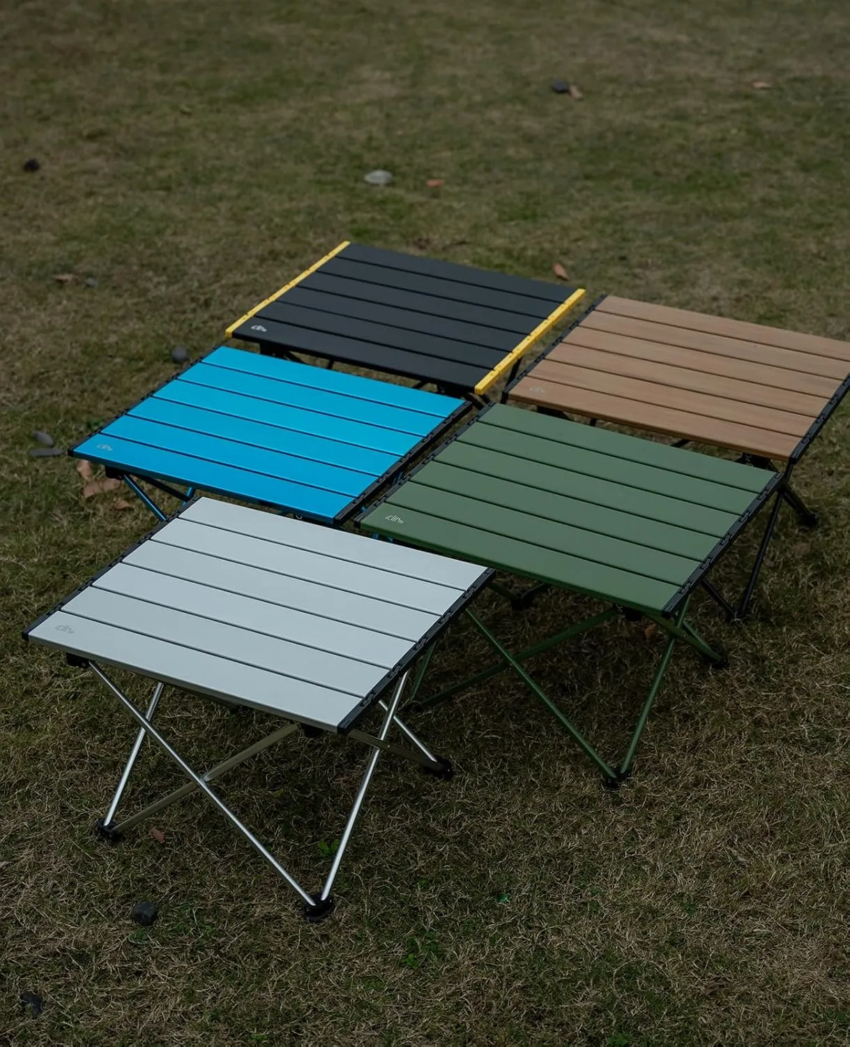 iClimb Ultralight Compact Camping Folding Table with Carry Bag (Green - S)