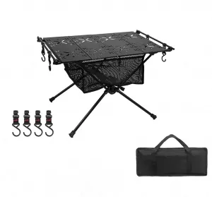 IGT Table Portable Aluminum Alloy Folding Table Multifunction Ultralight Barbecue Camping Table Hiking Roll-Up Desk with Storage Bag for BBQ Picnic Hiking Riding